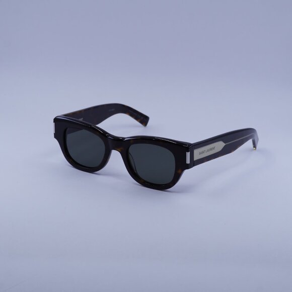 Saint Laurent SL573 002 Sunglasses Dark Havana Square Frame  display picture 3